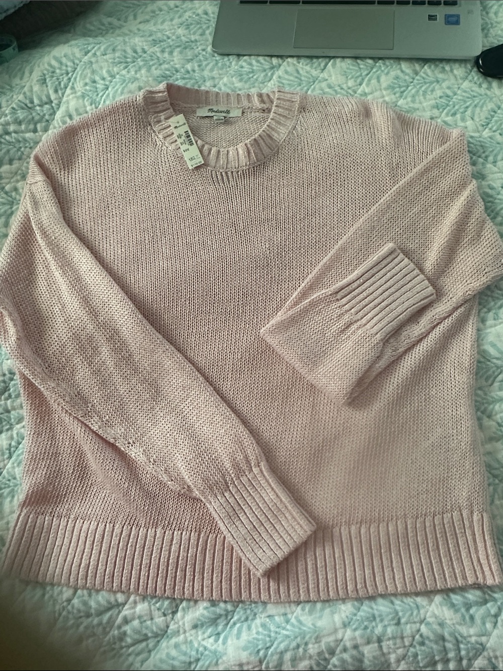 Madewell Light Pink Crewneck Sweater